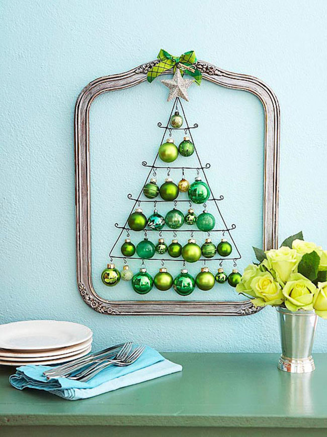 Easy Christmas Framed Ornament Artwork