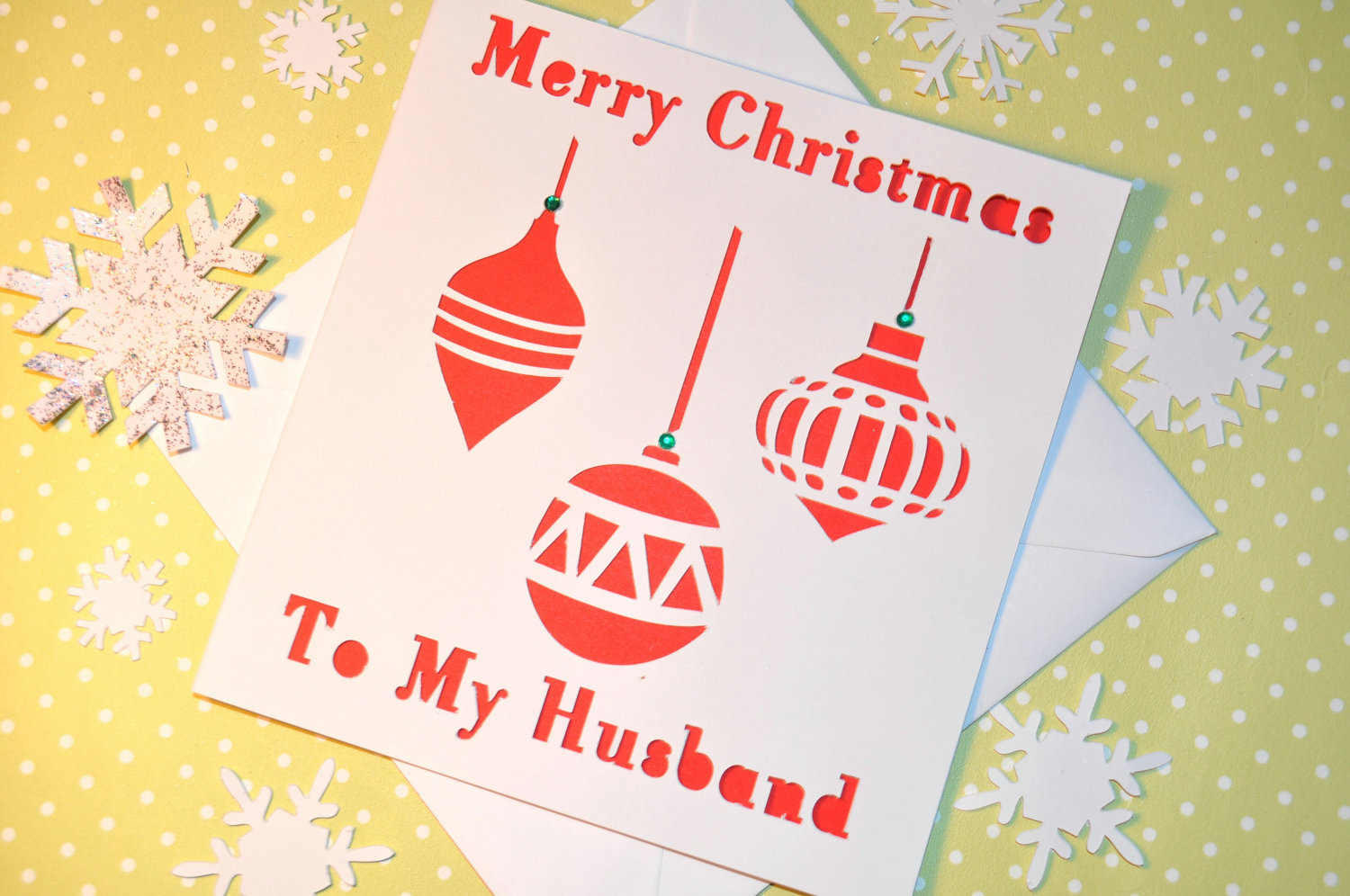 Handmade Christmas Card for Husband