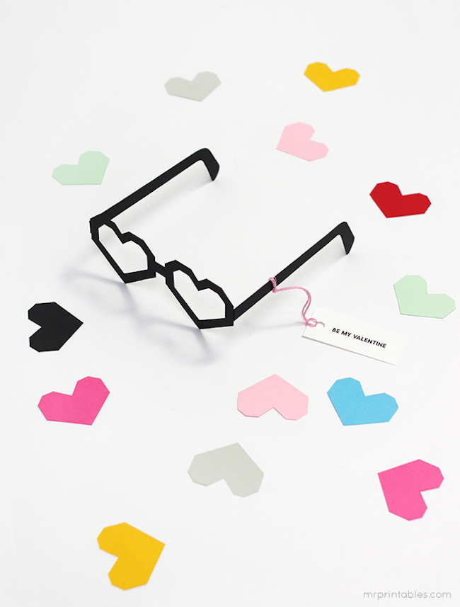 Heart Glasses Valentine Cards