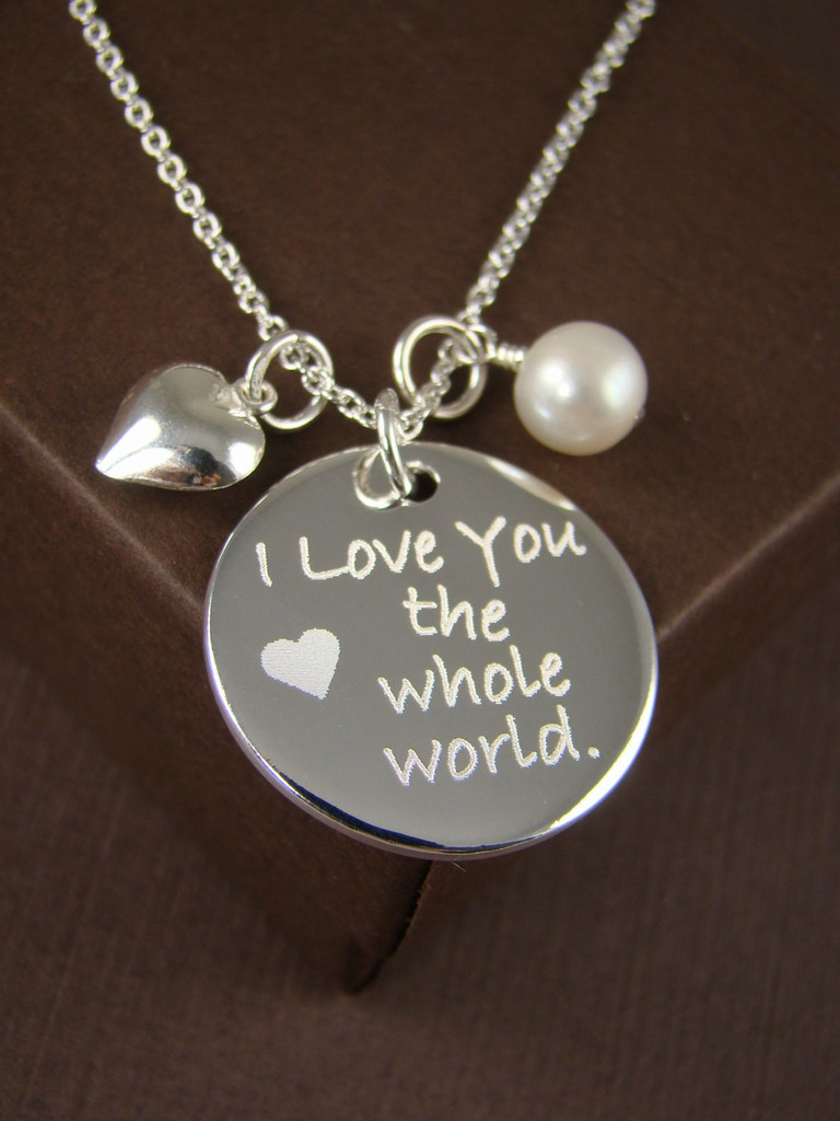 I Love You the Whole Word Necklace Pendant