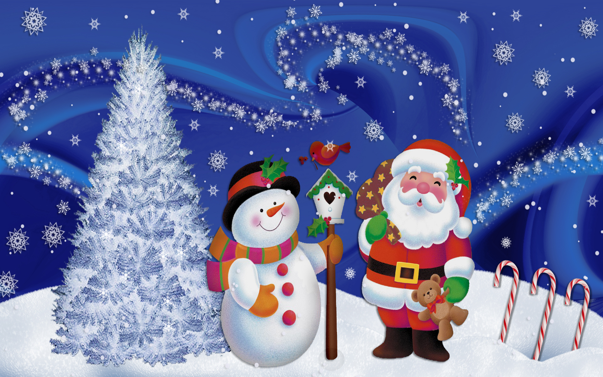 Merry Christmas Santa Claus HD Wallpaper