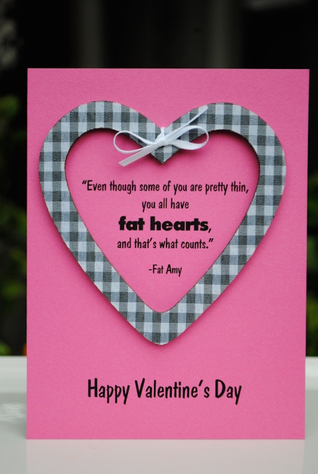 Perfect Valentines ecard Fat Amy Fat Heart