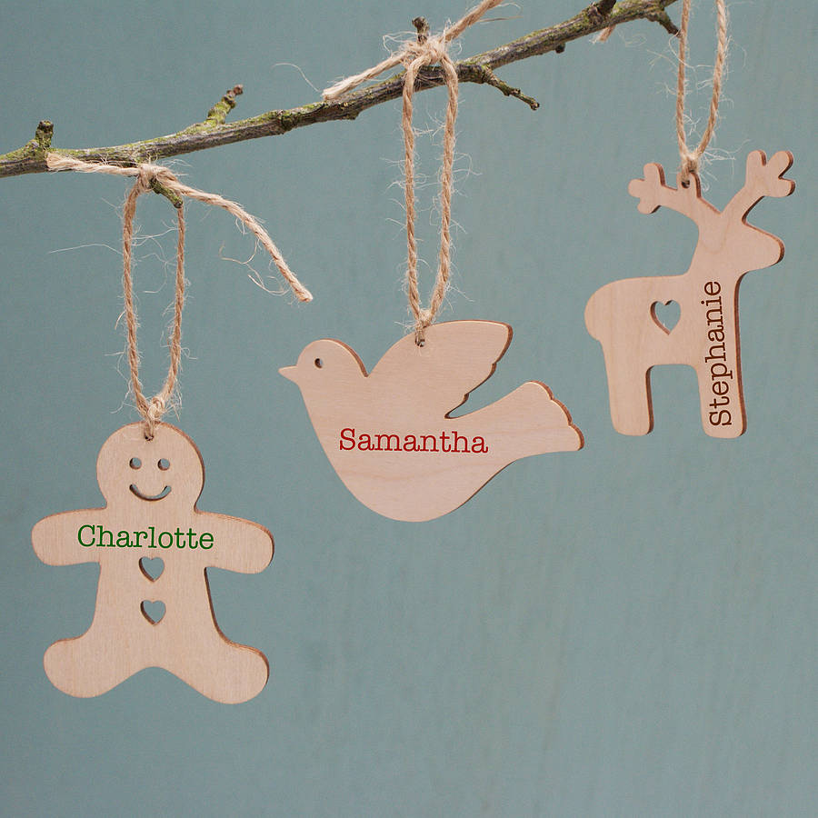 Personalised Wooden Christmas Decoration