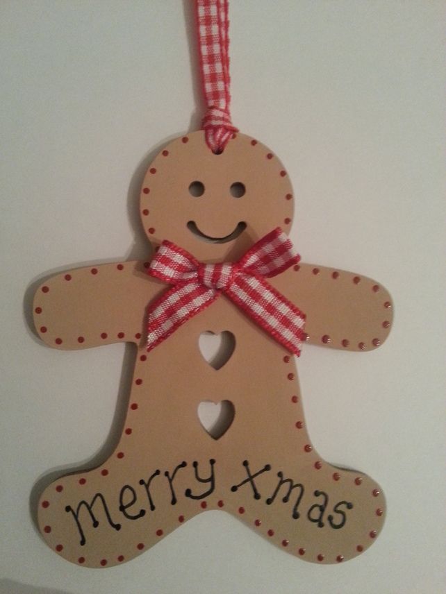 Wooden Christmas Gingerbread Man Gift