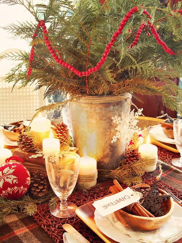rustic christmas table decoration ideas