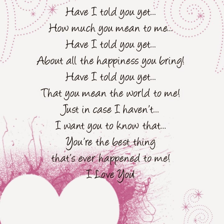 I Love You Valentine day Poem