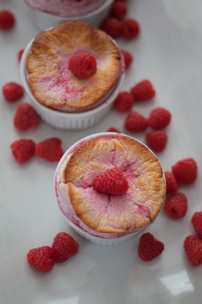 Moroccan Style Raspberry Souffles for Valentines Day