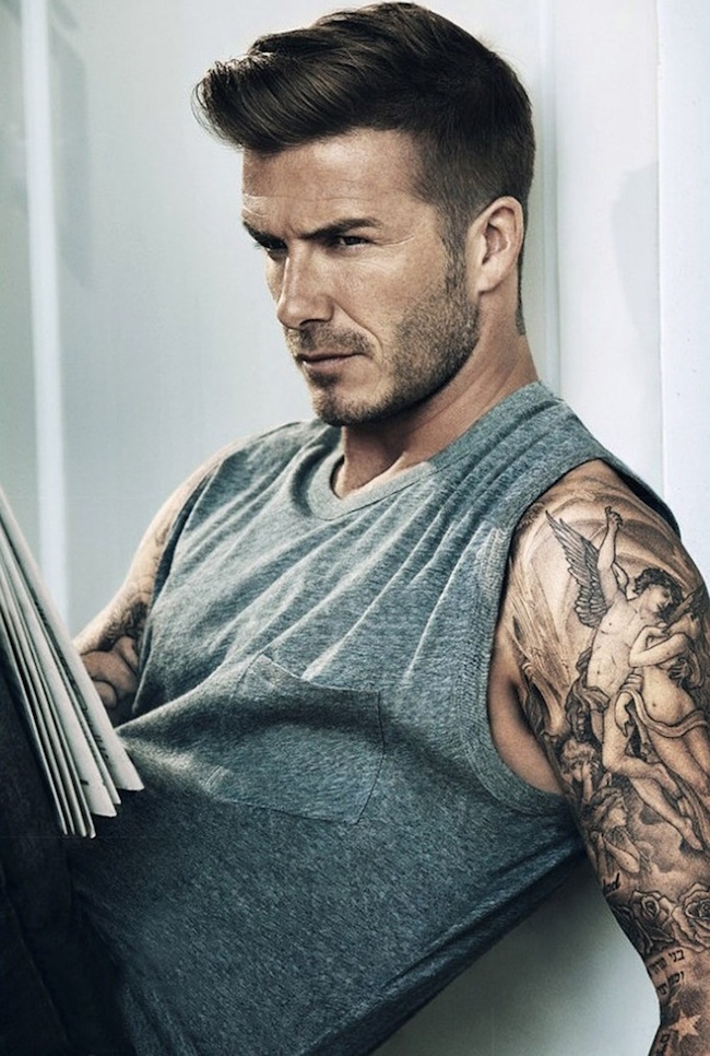 David Beckham Slicked Back Hairstyles