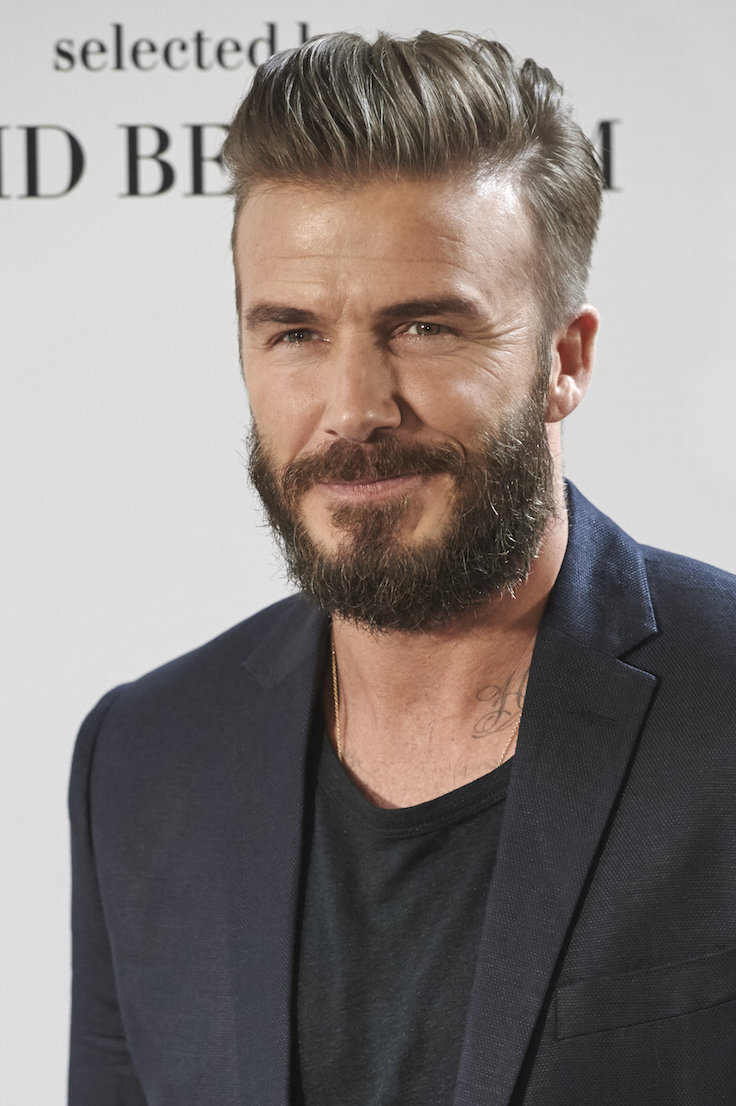 David Beckham showed off some serious facial hair