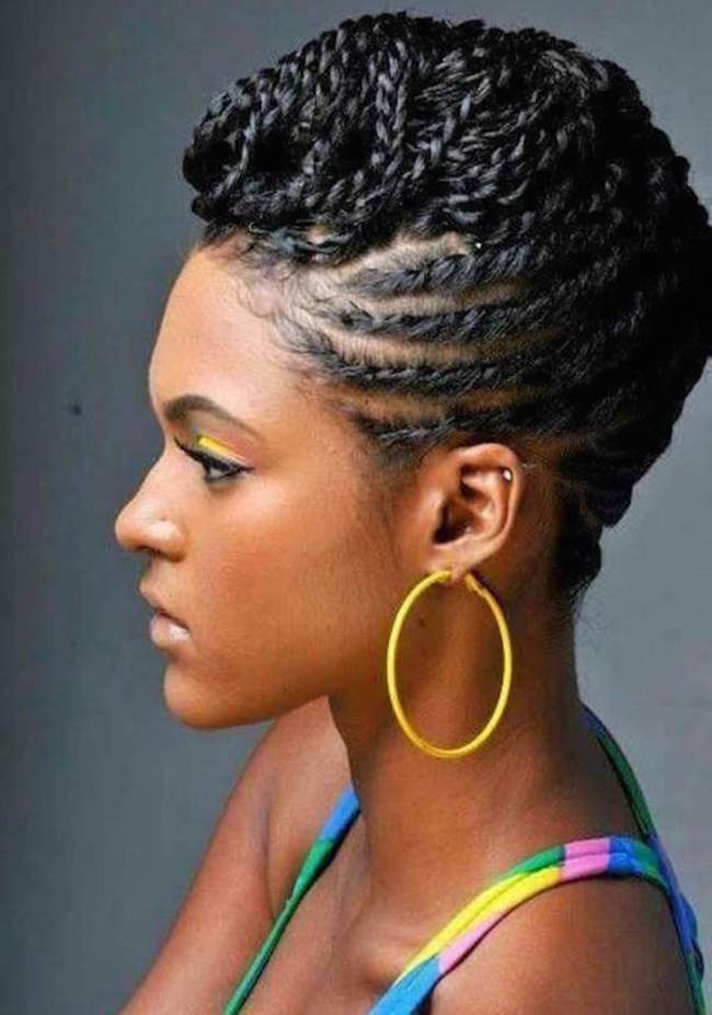 Flat Twist Braided hairstyles for black women