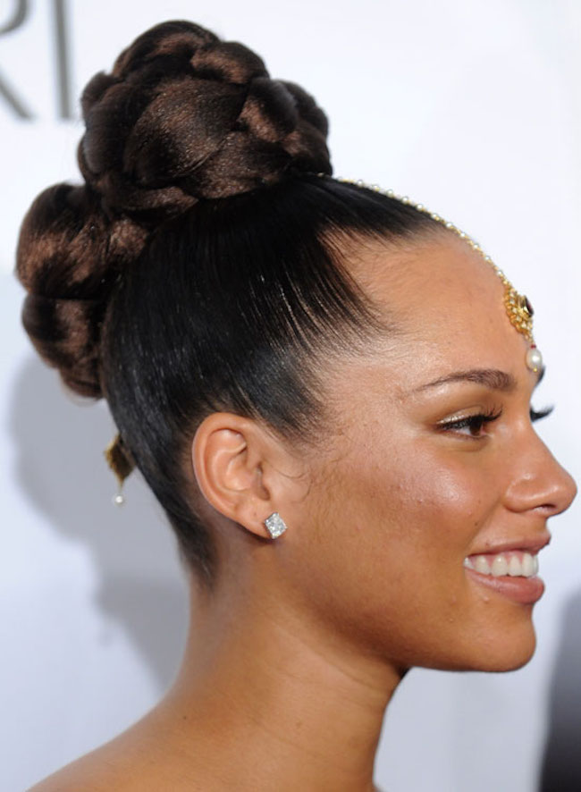 High Twin Buns With Polished Top