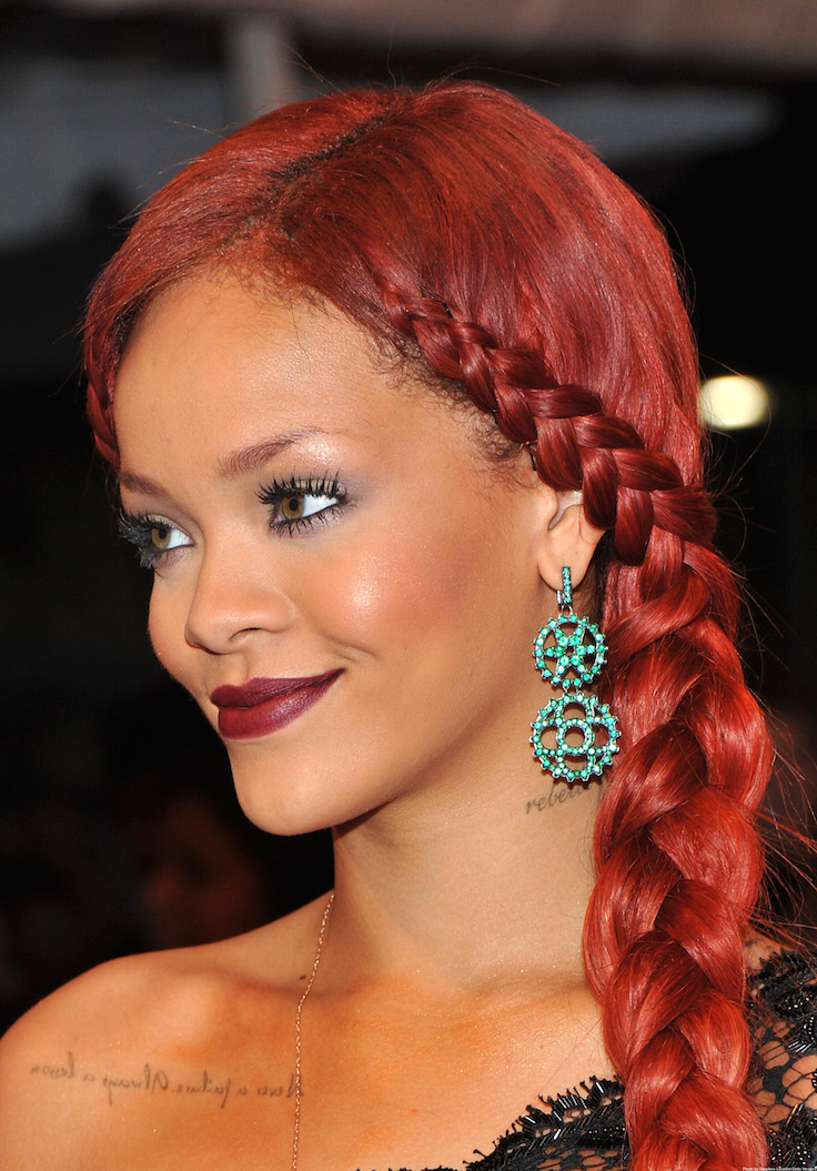 African American colored Braided Hairstyles