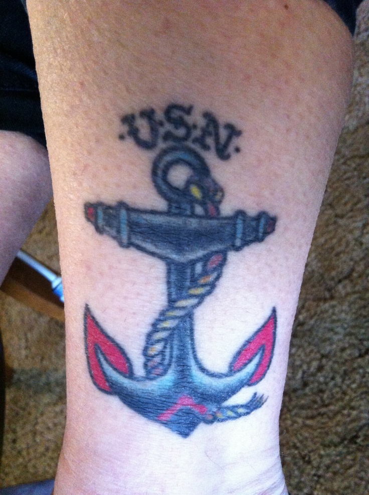 Amazing navy fouled anchor tattoo