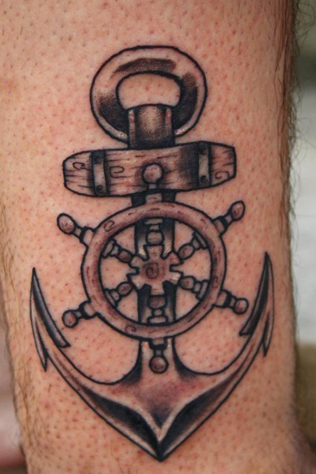 Anchor Tattoo Design On Side