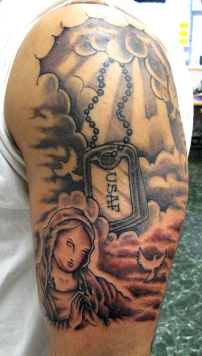 Army Tag Tattoo Design