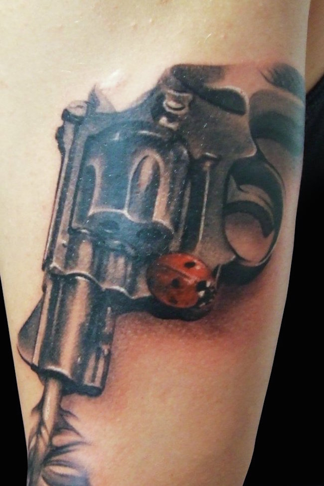 Awesome Gun Tattoo 1