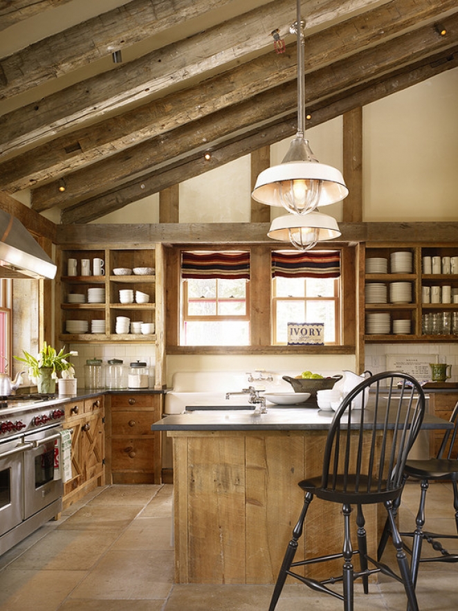 Beams Ceiling Traditional Kitchen Designs