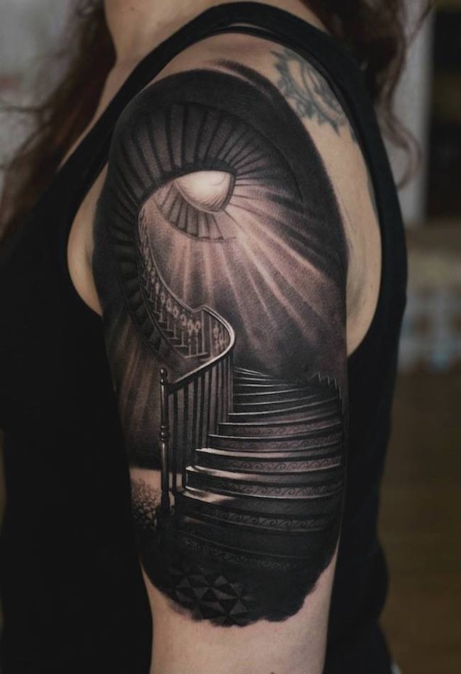 Black And Grey Realistic Tattoo