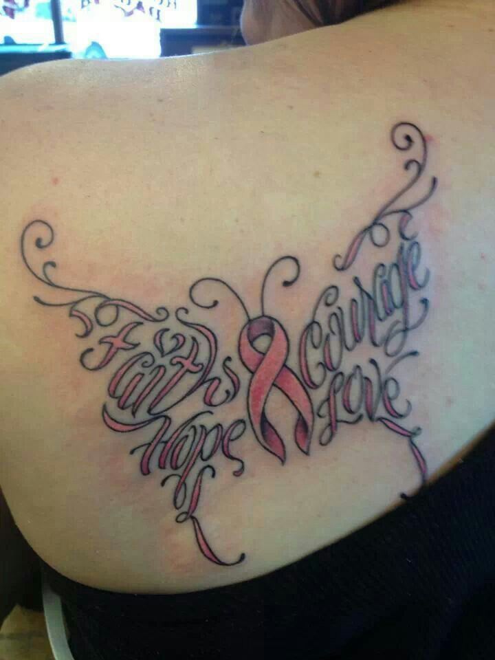 Breast cancer survivor tattoo
