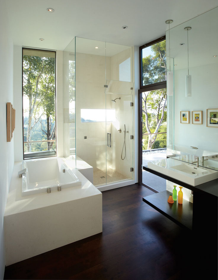 Contemporary Bathroom Design Ideas With Glass Shower Cubicle