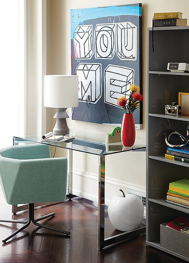 Cute Eclectic Home Office Medium size