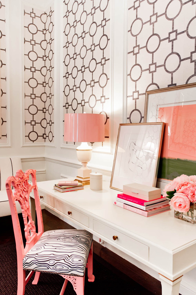 Cute Home Office Eclectic Design Ideas