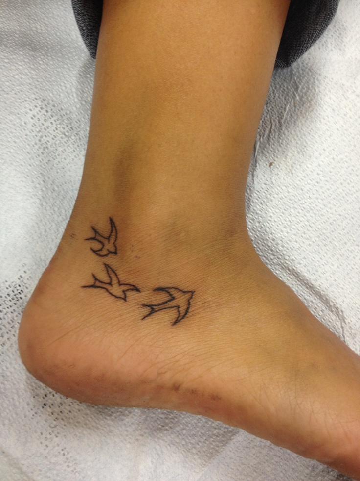 Dove ankle tattoo