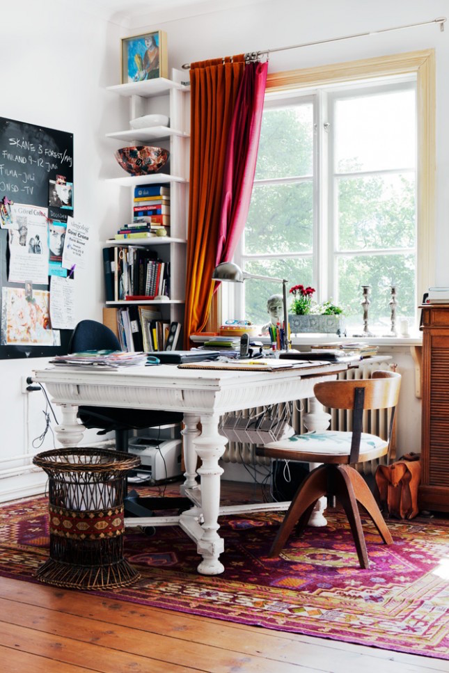 Eclectic Home Office Idea