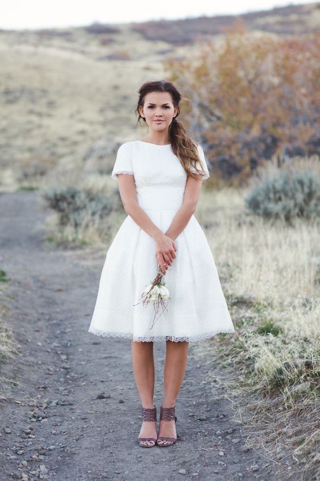 Fey gown for brides who want a non-traditional look