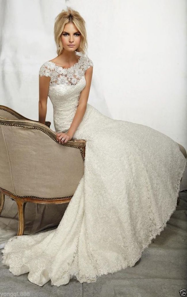 Ivory Colored Wedding Dress for Older Second Time Bride