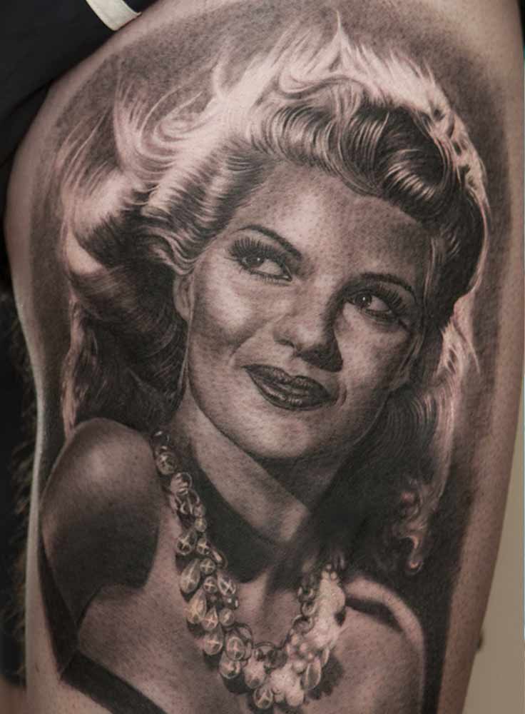 Portrait Tattoo Woman