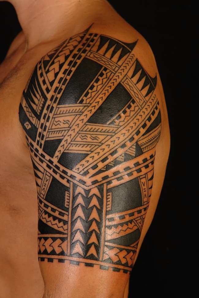 Tribal half Sleeve Tattoo Design For Men