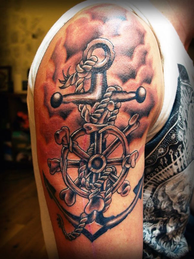 US Navy Anchor Tattoo