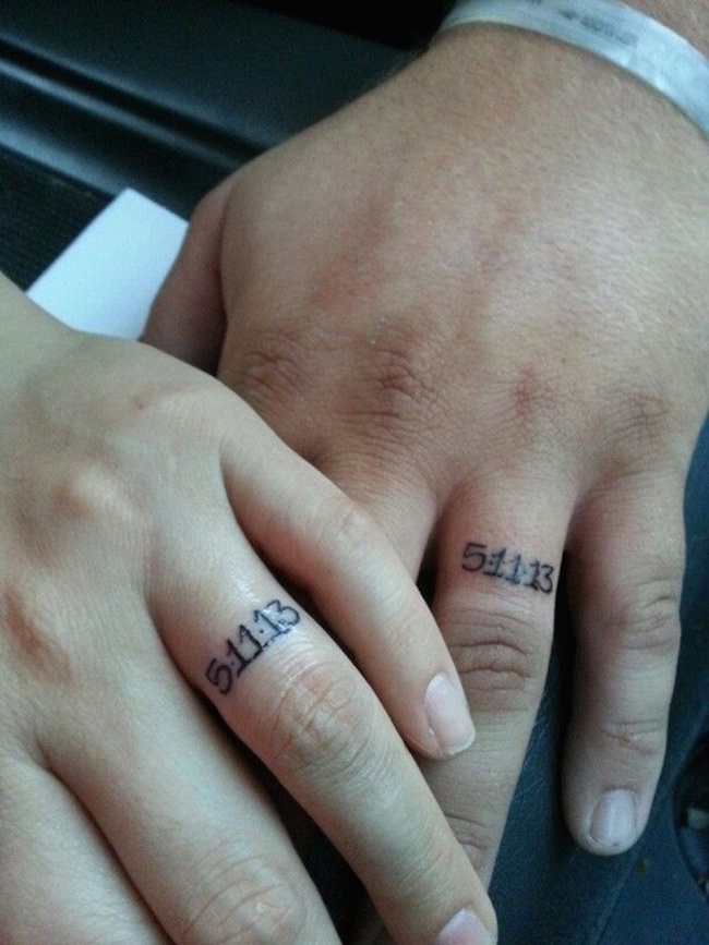 Unique Wedding Ring Finger Tattoo