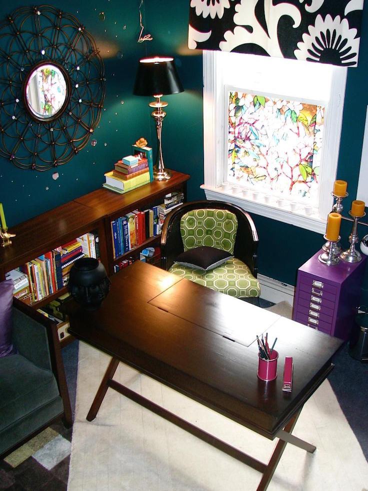colorful eclectic home office
