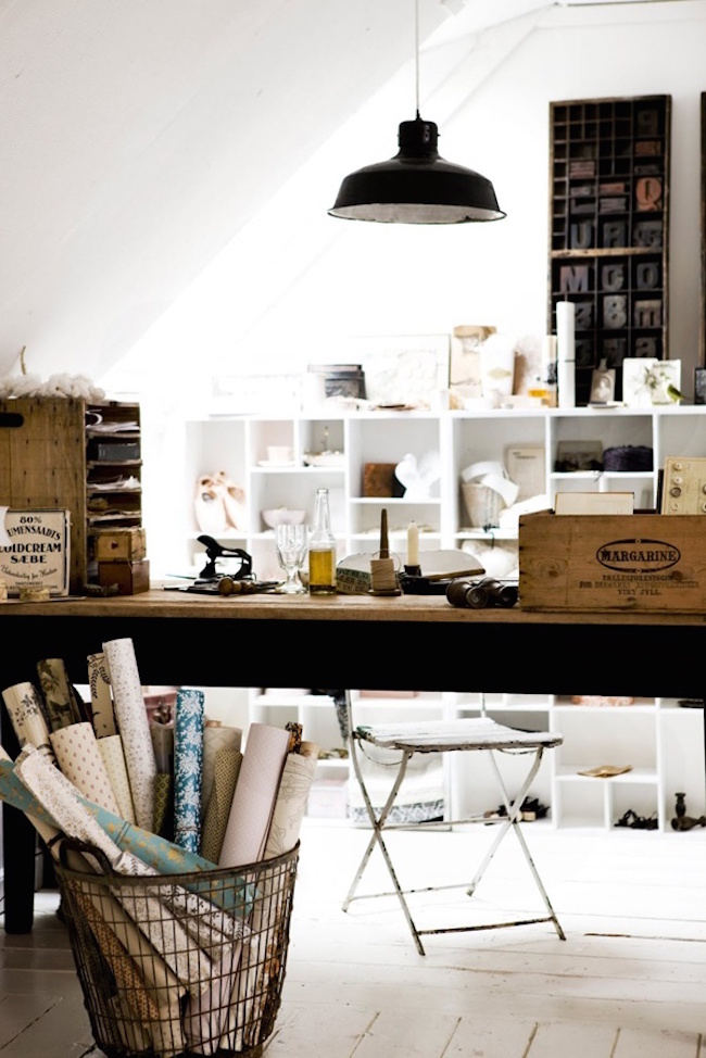 home office tips messy desk rustic