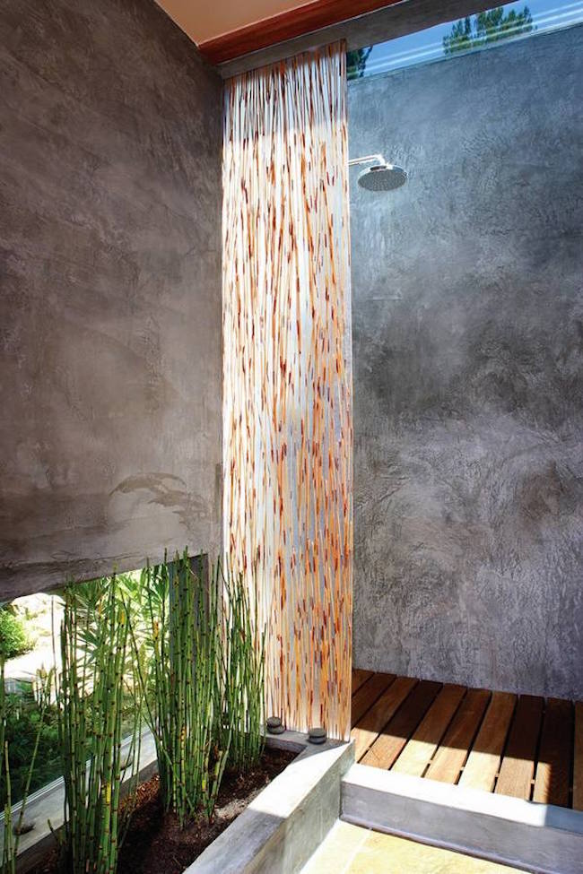 ideas decorative shower curtains Asian style bathroom