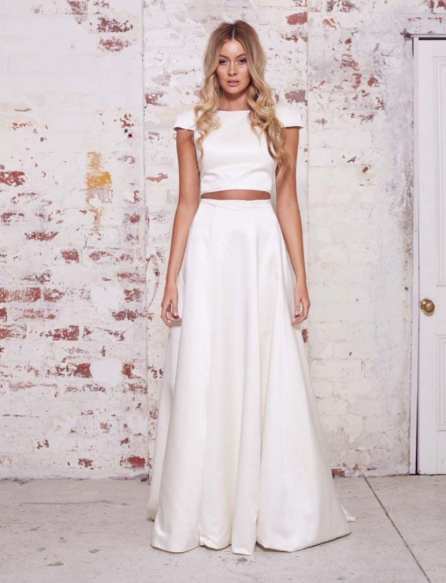 two piece crop top dress Non-traditional