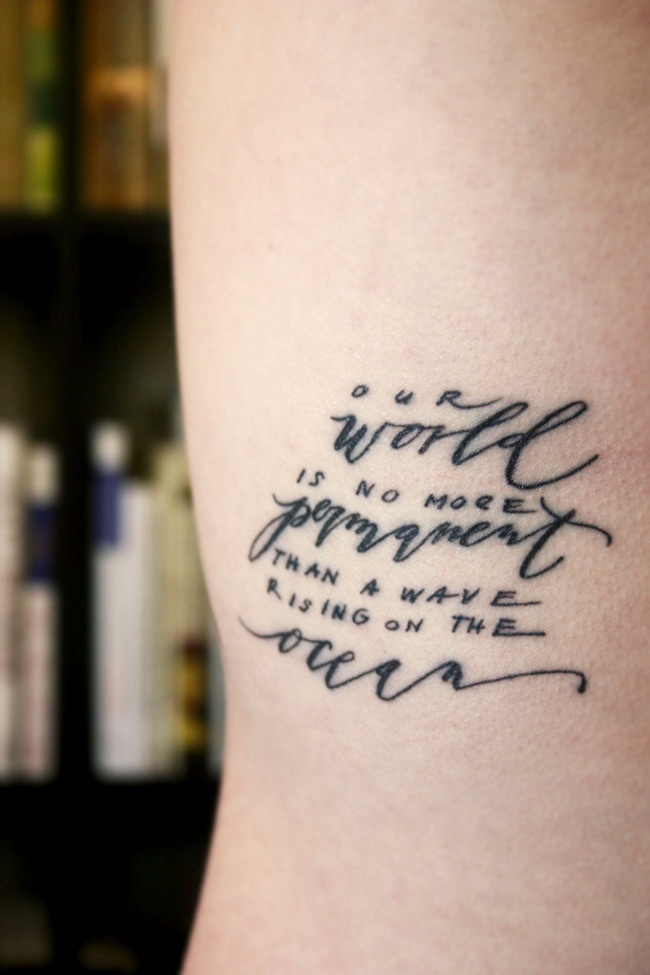 typography tattoo
