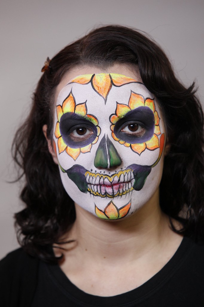 Aztec Sugar Skull Halloween Makeup