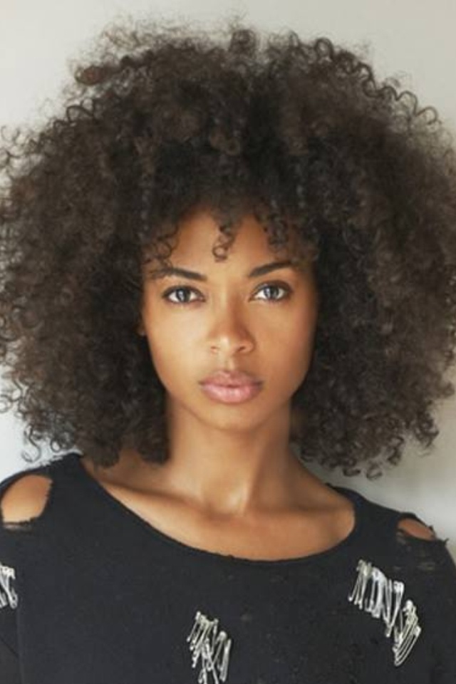 Beautiful Long Afro Curly Hairstyle