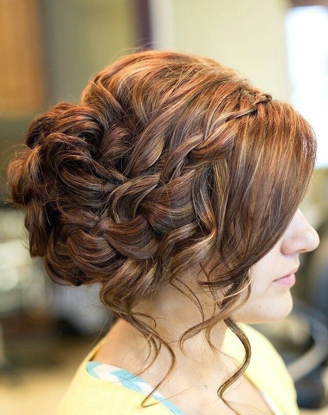 Braided Updo Hairstyle for Bangs