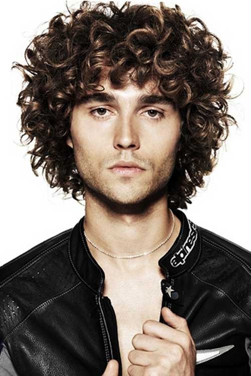 Simple Curly Wavy Hairstyles Male for Men Haircut
