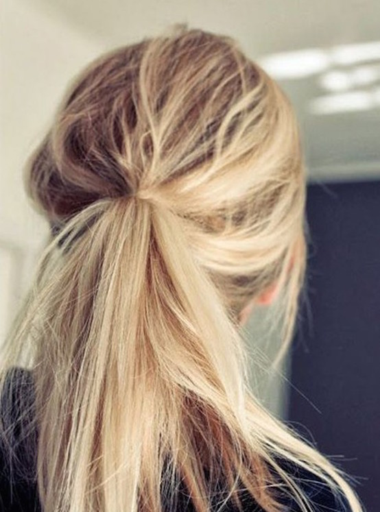 Cute Messy Ponytail Hairstyle