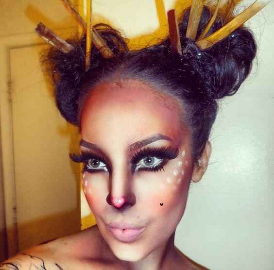 Cute little deer costume makeup