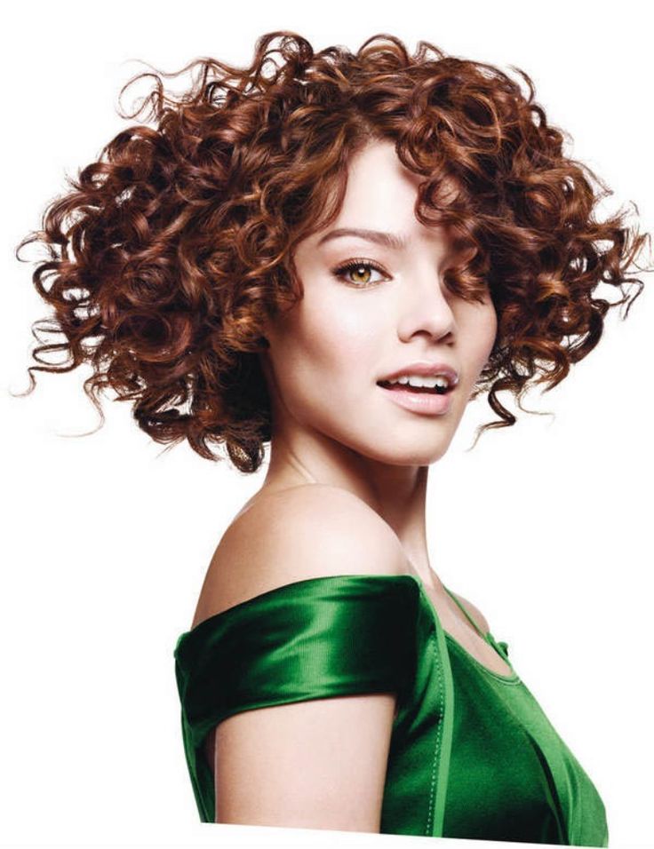 Cute short curly bob hairstyles with side bangs for women