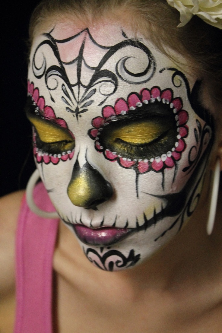 DIY Sugar Skull Halloween Makeup