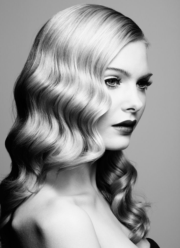 Finger Waves on Long Hair retro finger waves hairstyle