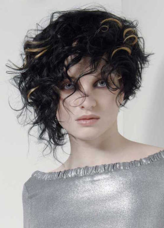 Funky Short Curly Hairstyles for Girls