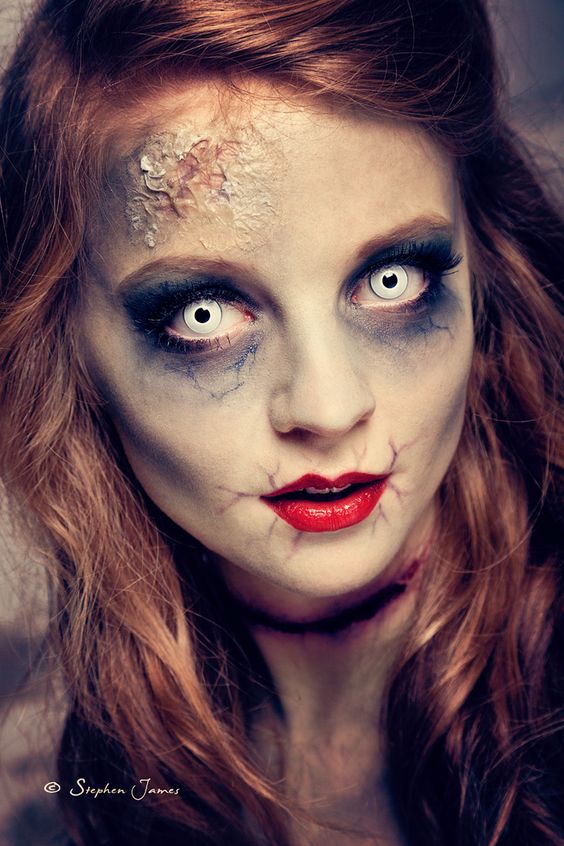 Glamour zombie SFX makeup idea